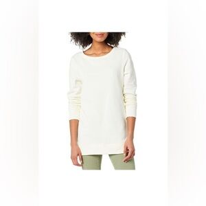 Amazon Essentials Women's Open-Neck Fleece Tunic Sweatshirt